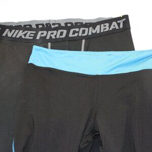 Nike Pro Combat Pants Dri-Fitted Men's L and Rustic Ridge Exercise 3/4 Pants XL